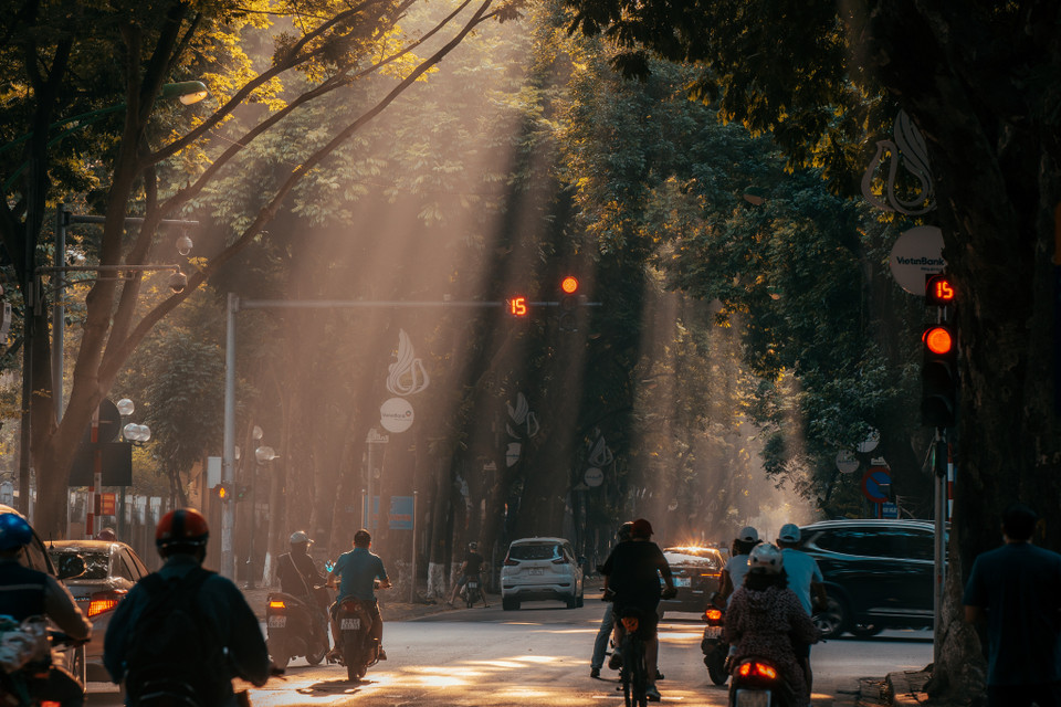 Khoảng thời gian nắng chiếu đẹp nhất từ 6 giờ đến 8 giờ sáng. (Ảnh: Minh Sơn/Vietnam+)