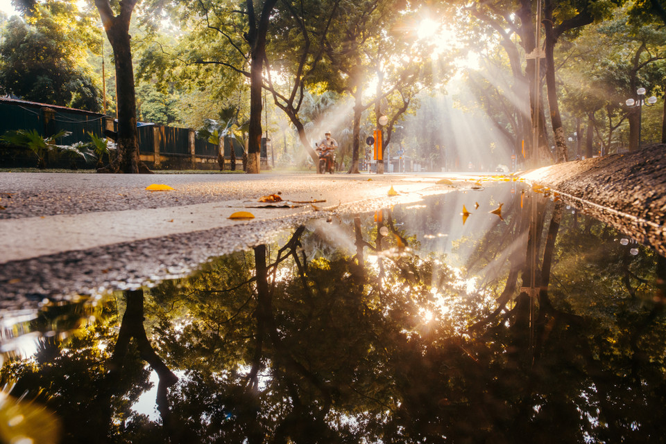 Đây cũng là một địa điểm chụp ảnh được yêu thích ở Hà Nội. (Ảnh: Minh Sơn/Vietnam+)