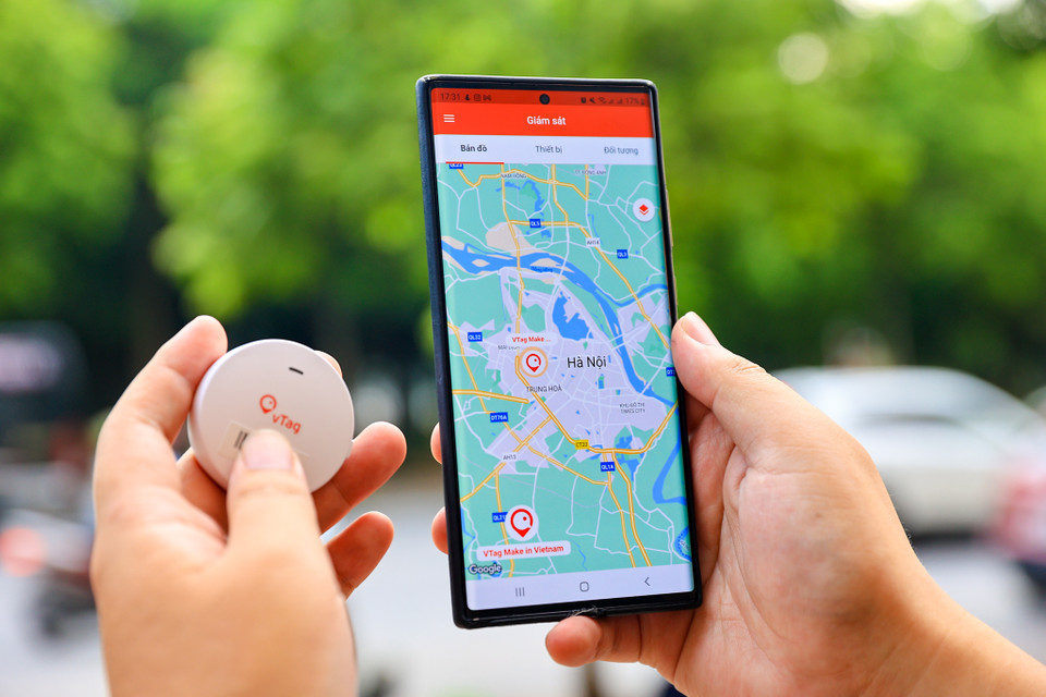 Vị trí của vTag được xác định dựa trên nền tảng bản đồ của Google Maps nên thông tin vị trí khá chính xác. (Ảnh: Minh Sơn/Vietnam+)