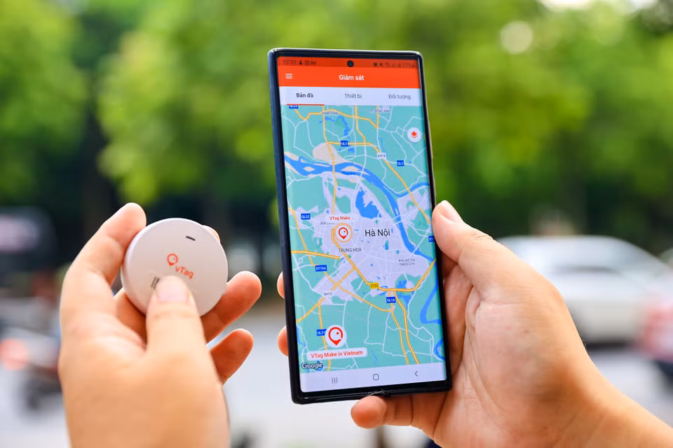 Vị trí của vTag được xác định dựa trên nền tảng bản đồ của Google Maps nên thông tin vị trí khá chính xác. (Ảnh: Minh Sơn/Vietnam+)