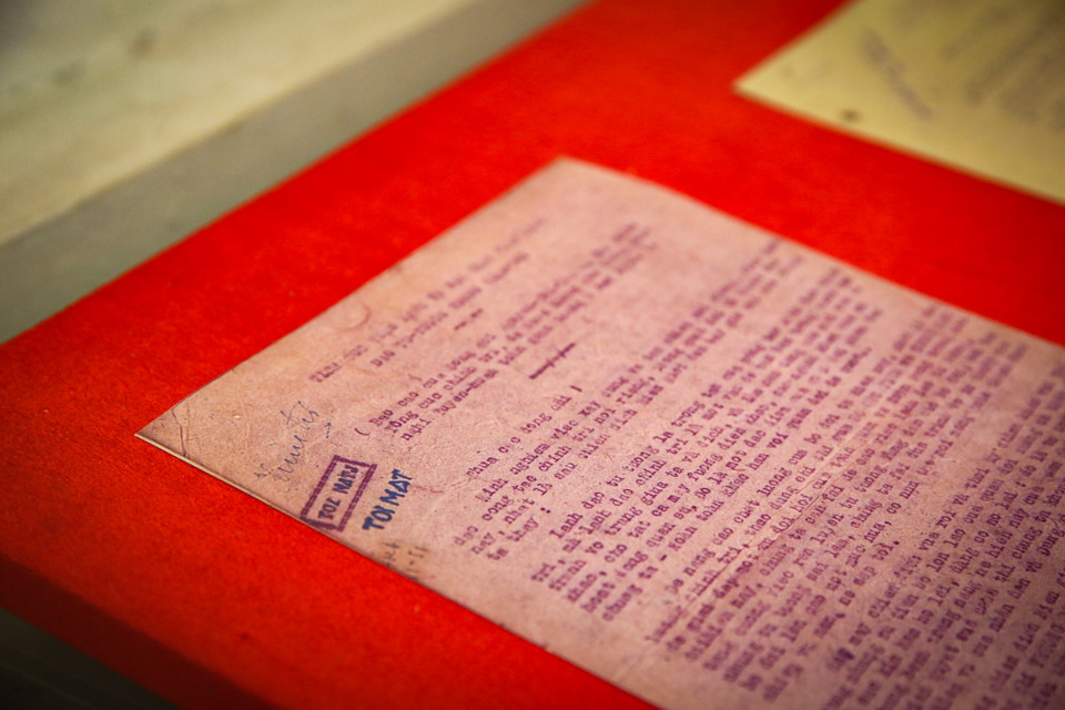 Một tài liệu được đóng dấu tối mật. (Ảnh: Minh Sơn/Vietnam+)