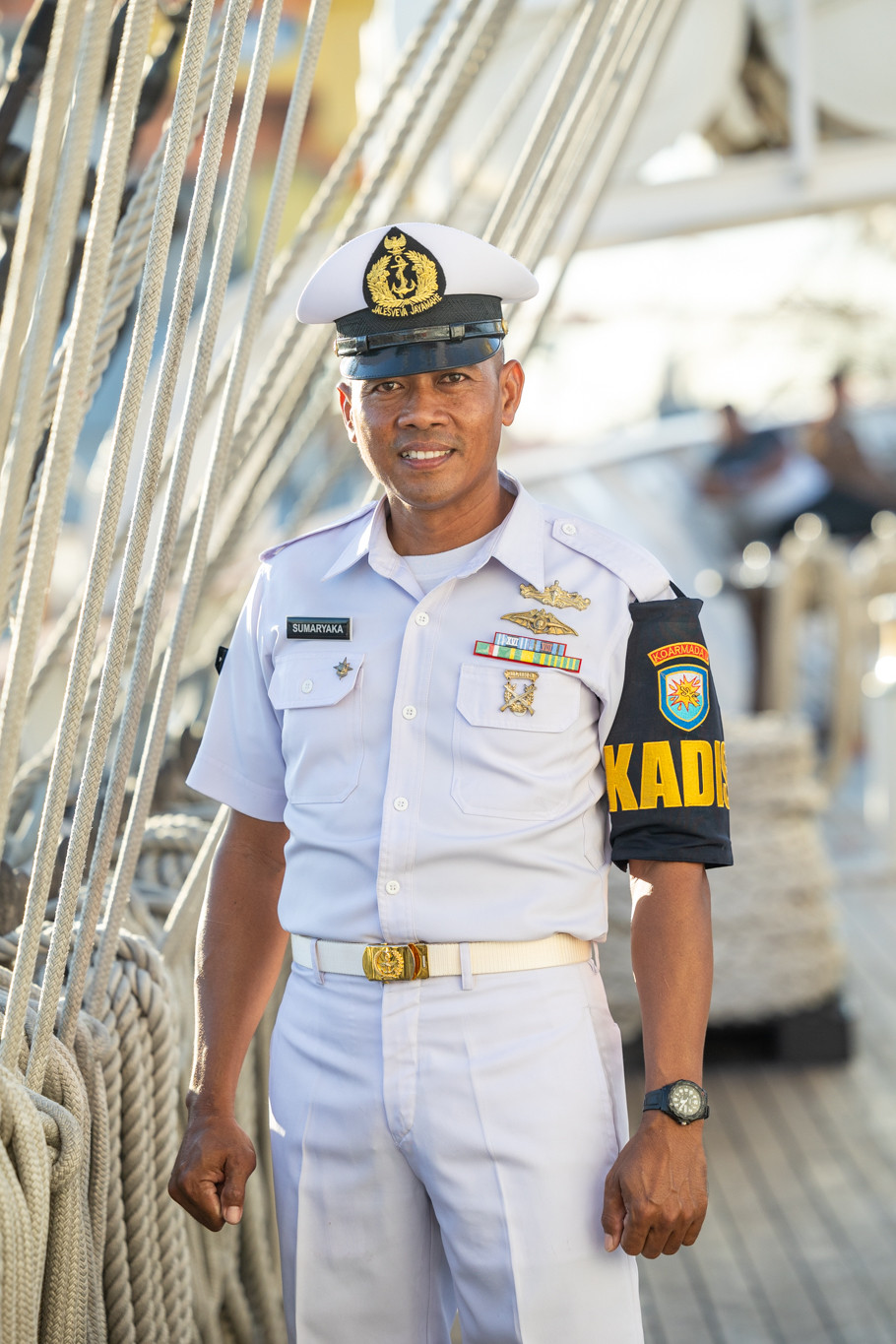 Ngoài ra, chuyến thăm của tàu KRI Bima Suci cũng góp phần thúc đẩy giao lưu văn hóa, hiểu biết lẫn nhau giữa người dân hai nước. (Ảnh: Minh Sơn/Vietnam+)