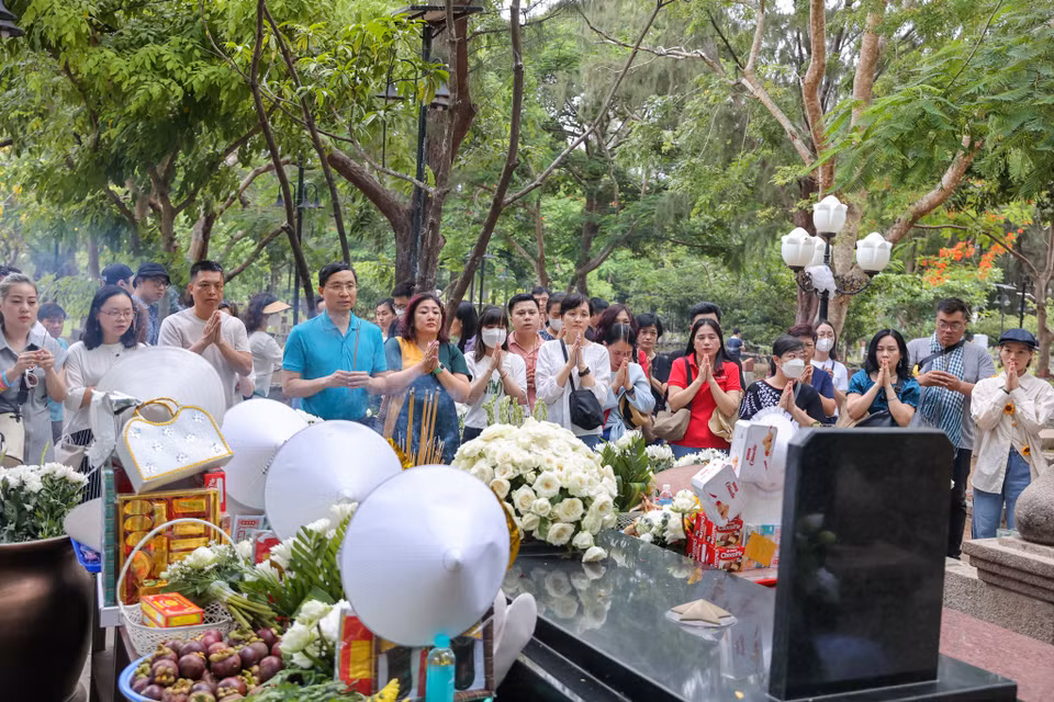Một điểm đến trong hành trình về nguồn của Báo Điện tử VietnamPlus tại Côn Đảo là Nghĩa trang Hàng Dương, nơi yên nghỉ của Tổng Bí thư Lê Hồng Phong, chí sỹ yêu nước Nguyễn An Ninh, nữ anh hùng Võ Thị Sáu… (Ảnh: Hoài Nam/Vietnam+)