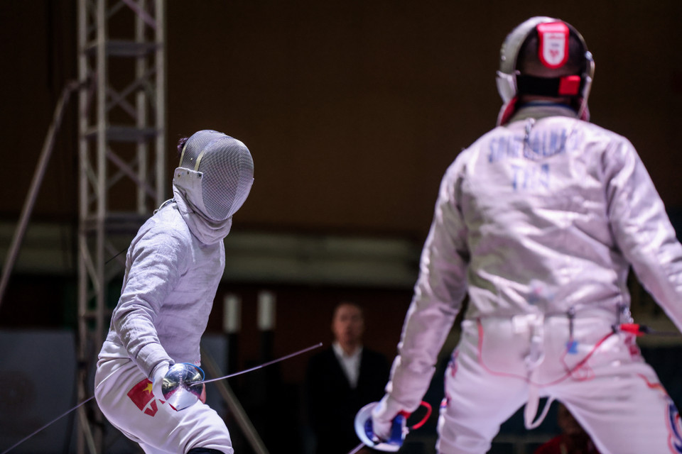 Tại trận chung kết, tưởng chừng sẽ có một trận thi đấu khó khăn nhưng ngược lại, Vũ Thành An đã hoàn toàn áp đảo đối thủ Srinualnad Voragun đến từ Thái Lan. (Ảnh: Minh Sơn/Vietnam+)