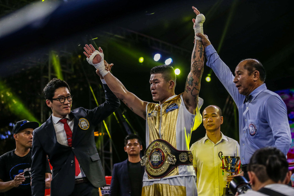 Anh sẽ cố gắng bảo vệ đai WBA Đông Á và không ngừng tập luyện để hướng tới thành tích tốt trong kỳ SEA Game tới. (Ảnh: Vietnam+)