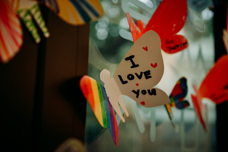 Triển lãm nằm trong dự án “Hóa thành bươm bướm” do họa sĩ Hàn Quốc Ahn Yun Mo khởi xướng cùng các trẻ em, thanh thiếu niên khuyết tật trên toàn thế giới từ năm 2013. (Ảnh: Vietnam+)