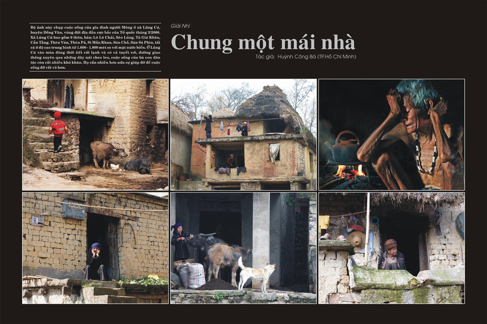 Tác phẩm 'Chung một mái nhà' của tác giả Huỳnh Công Bá đoạt Giải Nhì Nhóm ảnh Giải ảnh báo chí Khoảnh Khắc Vàng 01.