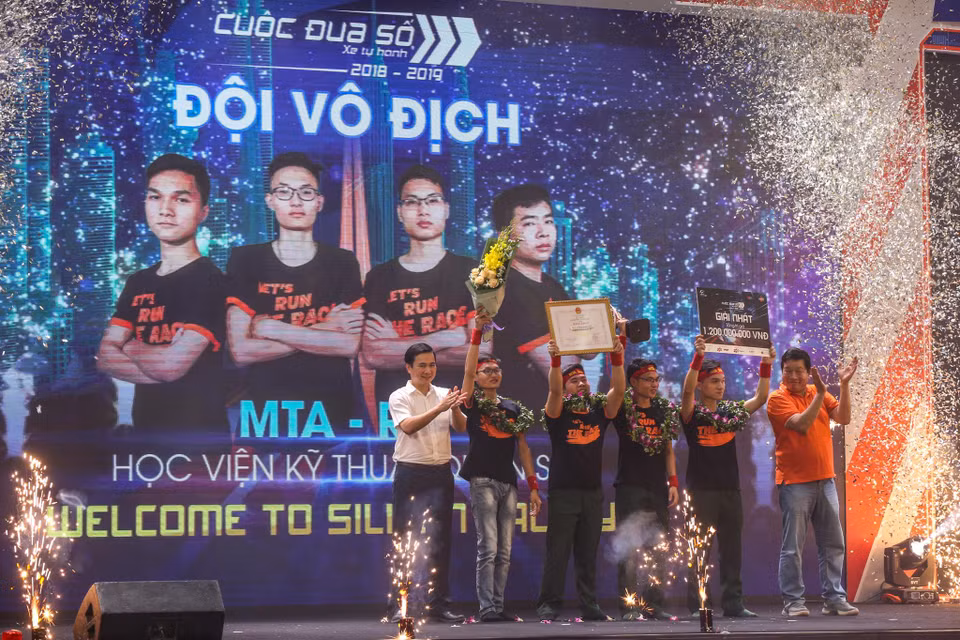 Qua 3 mùa Cuộc đua số được tổ chức, sinh viên Học viện Kỹ thuật Quân sự đã 2 lần giành giải Nhất cuộc thi. (Ảnh: Minh Sơn/Vietnam+)