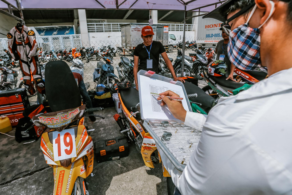 Đây là giải đua ở cấp độ chuyên nghiệp cao nhất, quy tụ những tay đua và những đội đua xuất sắc nhất của Việt Nam hiện tại. (Ảnh: Minh Sơn/Vietnam+)