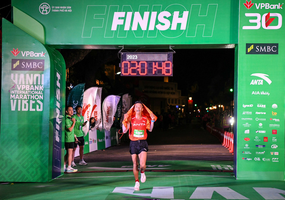 Đúng như slogan 'Hanoi Vibes' VPIM 2023 sở hữu những đường chạy mang đậm tinh thần Hà Nội. (Ảnh: Minh Sơn/Vietnam+)
