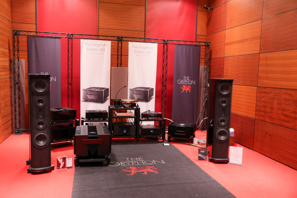 Hãng Gryphon Pantheon hàng đầu thế giới cũng mang đến triển lãm lần này nhiều sản phẩm phân khúc coa cấp nhất. (Ảnh: Minh Sơn/Vietnam+)