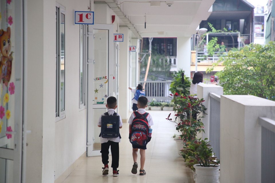 Ngoài ra, trường cũng bố trí phòng cách ly để sử dụng trong trường hợp học có biểu hiện bệnh ho, sốt. (Ảnh: Minh Sơn/Vietnam+)