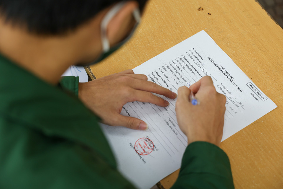 Trước khi nhập ngũ 2 ngày các tân binh sẽ có kết quả xét nghiệm. (Ảnh: Minh Sơn/Vietnam+)