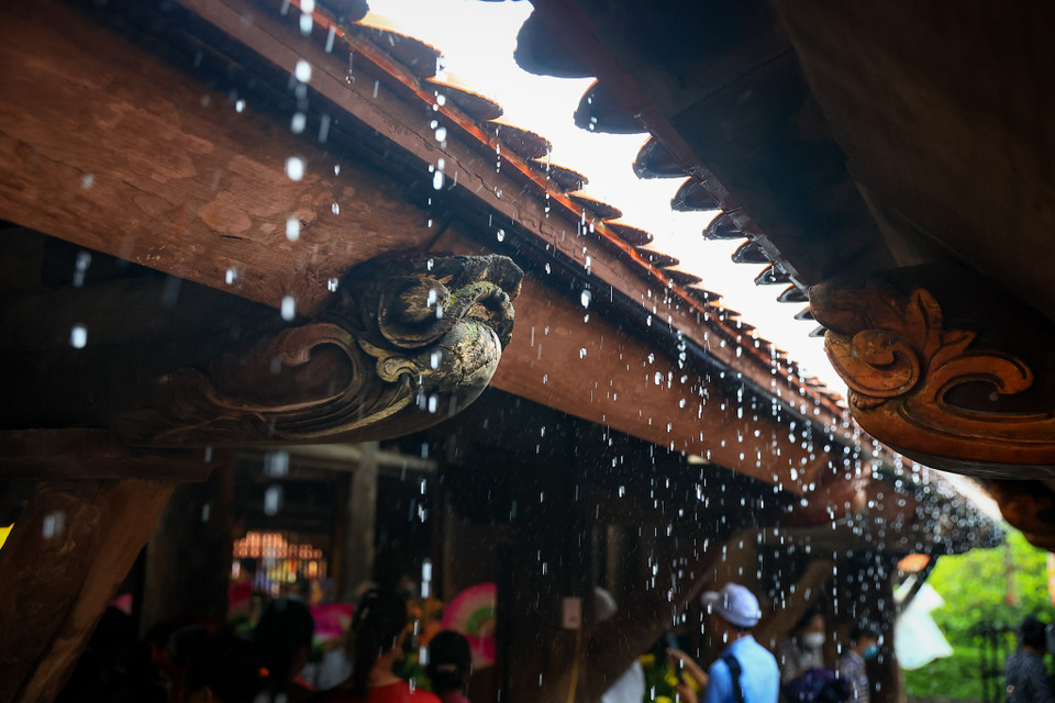 Chùa Keo là một công trình nghệ thuật bằng gỗ độc đáo, tiêu biểu cho kiến trúc cổ Việt Nam thời hậu Lê. (Ảnh: Minh Sơn/Vietnam+)