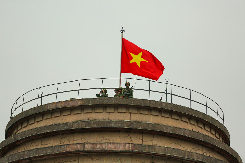 Các điểm cao trong khu vực dự kiến diễn ra hội nghị đều xuất hiện lực lượng an ninh đảm bảo an toàn. (Ảnh: Minh Sơn/Vietnam+)