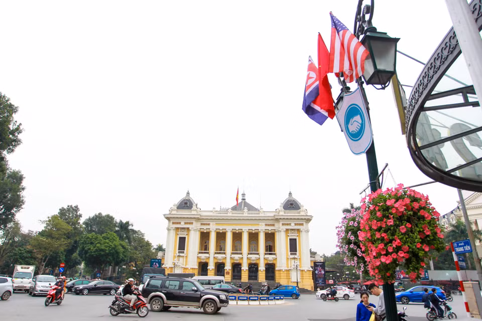 Để Hội nghị thượng đỉnh Mỹ-Triều diễn ra an toàn, mọi công tác chuẩn bị đã được thành phố Hà Nội triển khai từ nhiều ngày nay. (Ảnh: Minh Sơn/Vietnam+)