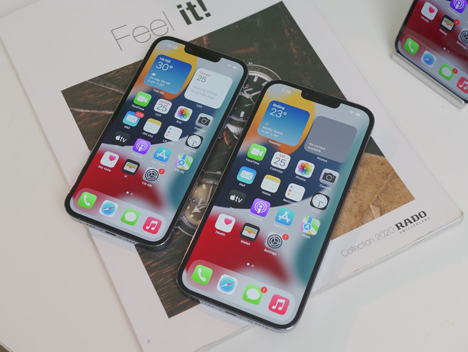 Màn hình là nâng cấp đáng chú ý trên dòng iPhone 13 Pro năm nay khi Apple đã trang bị màn hình ProMotion 120Hz. (Ảnh: PV/Vietnam+)