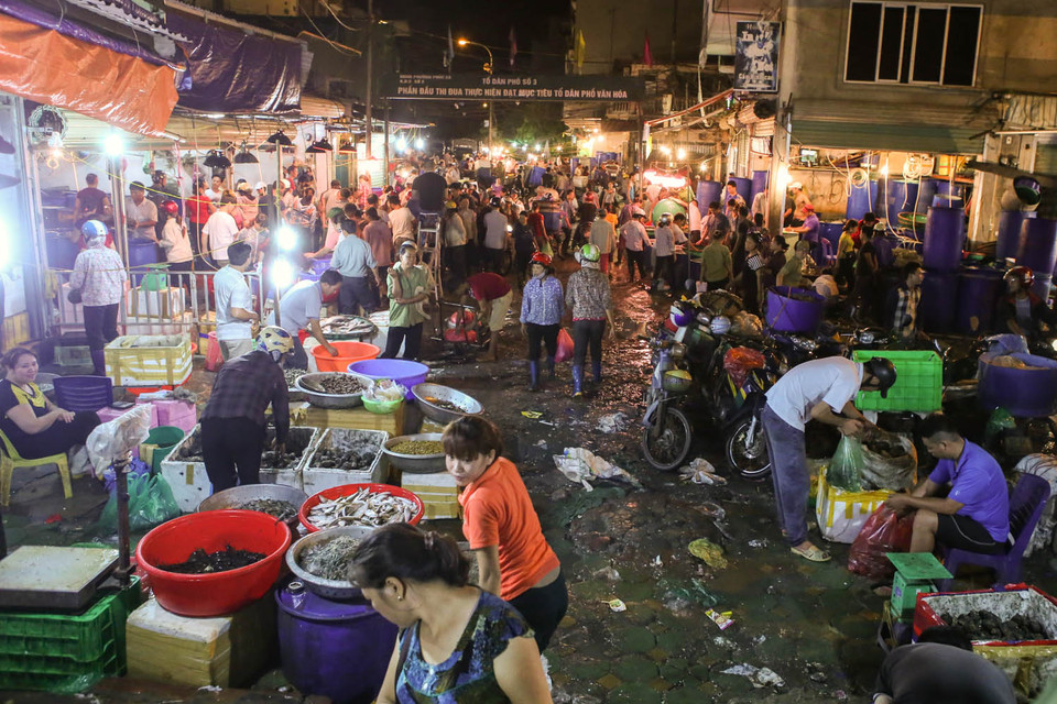 Hình ảnh chợ đầu mối Long Biên gắn liền với ký ức của người Thủ đô, nếu khu chợ này bị xóa bỏ, nhiều người sẽ không khỏi tiếc nuối. (Ảnh: Minh Sơn/Vietnam+)