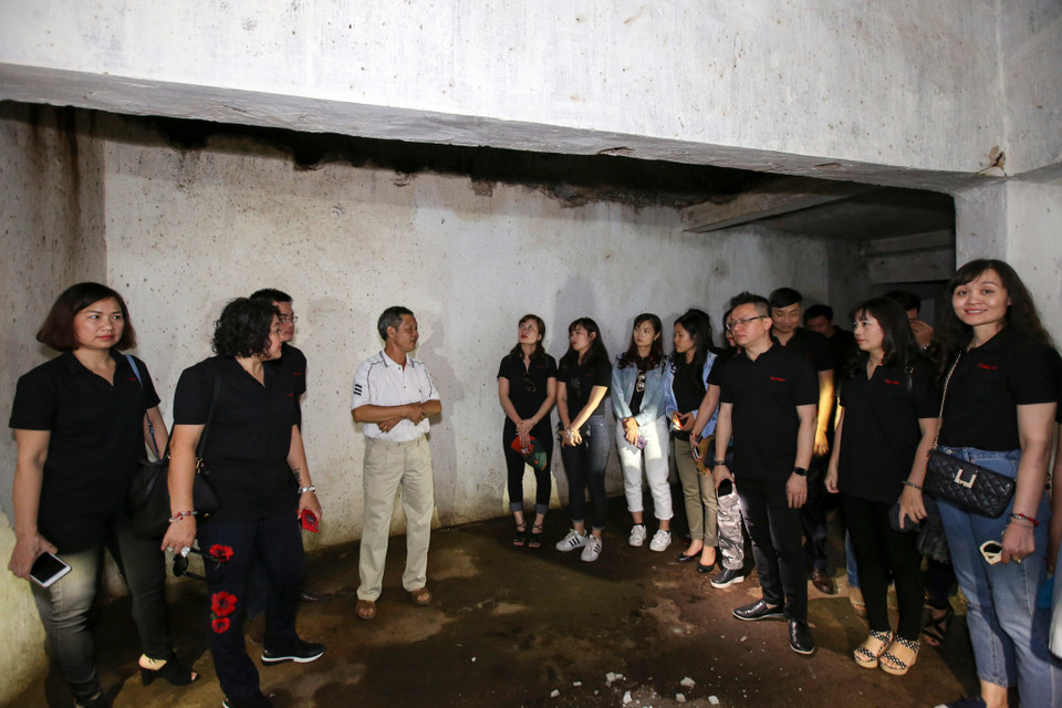 Khu vực trú ẩn của các cán bộ Thông tấn xã Việt Nam được xây dựng kiên cố, chia làm nhiều phòng. (Ảnh: Minh Sơn/Vietnam+)