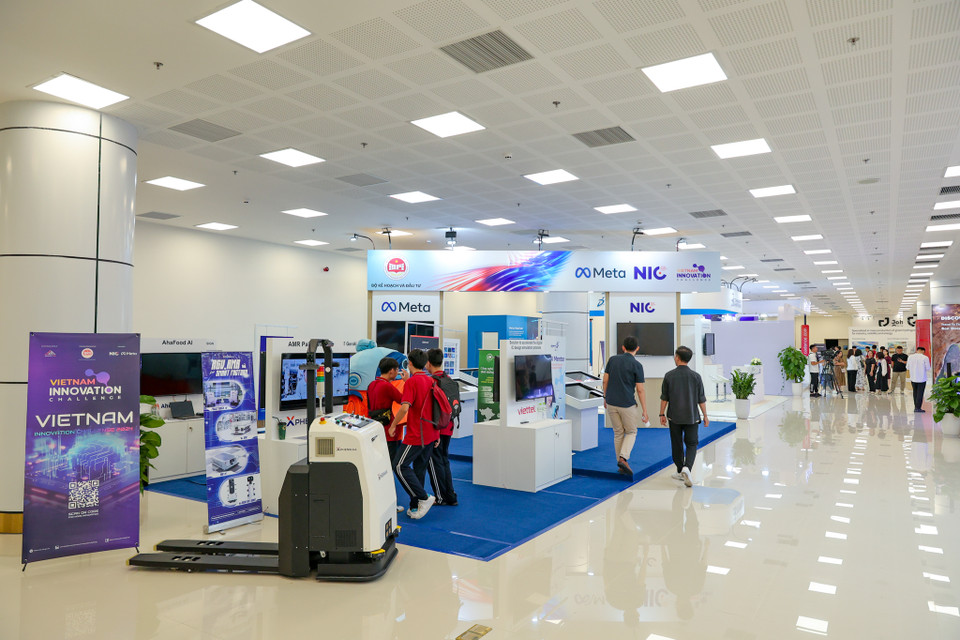 Ngày hội Đổi mới sáng tạo quốc gia là nơi quy tụ những công nghệ mới, tiên tiến nhất được các doanh nghiệp đưa ra "trình làng." (Ảnh: Minh Sơn/Vietnam+)