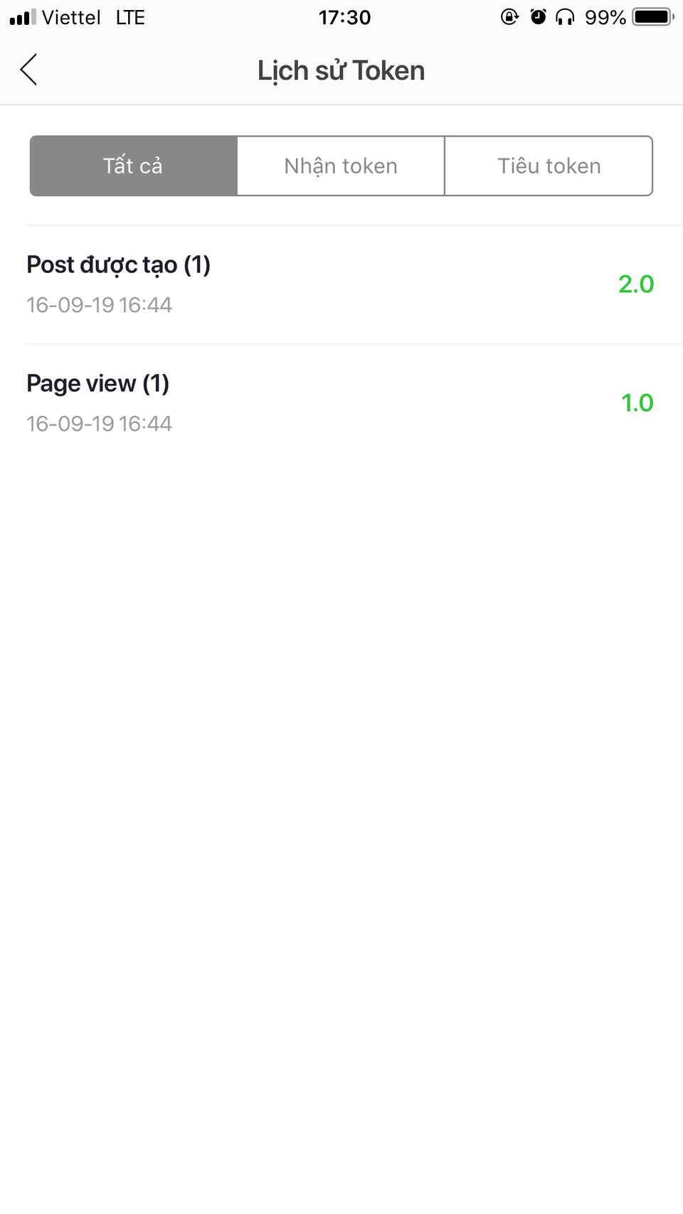 Token có thể được cho và nhận tuỳ ý chủ quan mỗi người. Đồng nghĩa với việc nội dung càng chất lượng và đáng tin cậy sẽ có cơ hội nhận được càng nhiều token từ người khác. (Ảnh chụp màn hình)