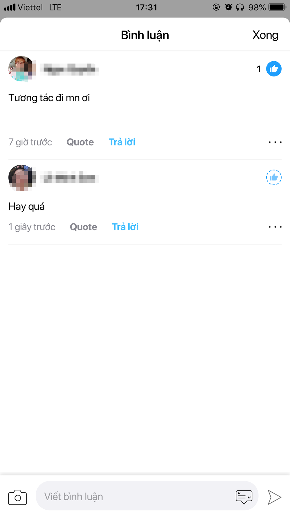Người dùng có thể bình luận hoặc trả lời bình luận của người khác một cách dễ dàng. (Ảnh chụp màn hình)