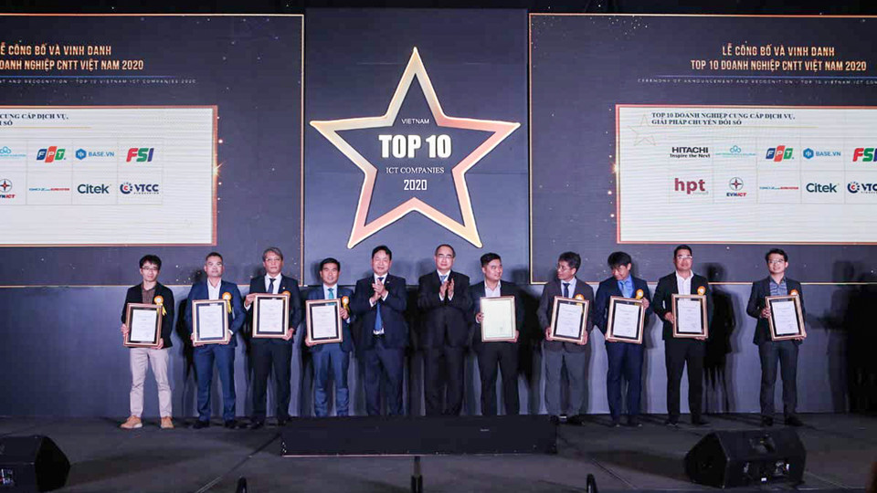 Tổng doanh thu xuất khẩu của Top 10 doanh nghiệp ICT nhóm Top 10 doanh nghiệp xuất khẩu phần mềm đạt hơn 4.900 tỷ đồng, chiếm gần 24% tổng kim ngạch xuất khẩu phần mềm Việt Nam 2019. (Ảnh: PV/Vietnam+)