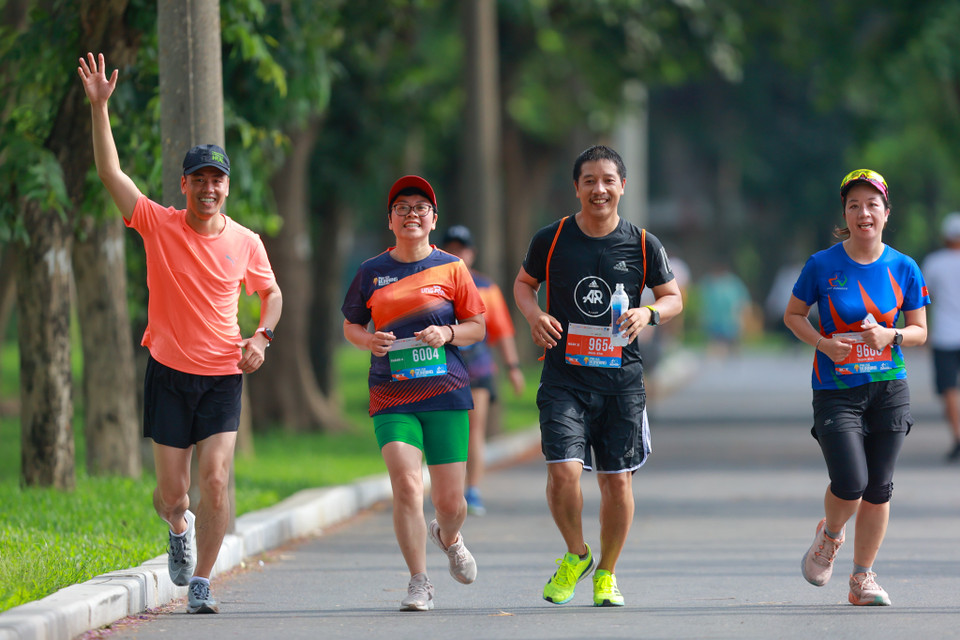 Giải chạy được tổ chức nhằm phát huy tinh thần rèn luyện thể thao, nâng cao sức khỏe cho các phóng viên/nhà báo đang công tác tại các cơ quan báo chí và truyền thông. (Ảnh: Minh Sơn/Vietnam+)