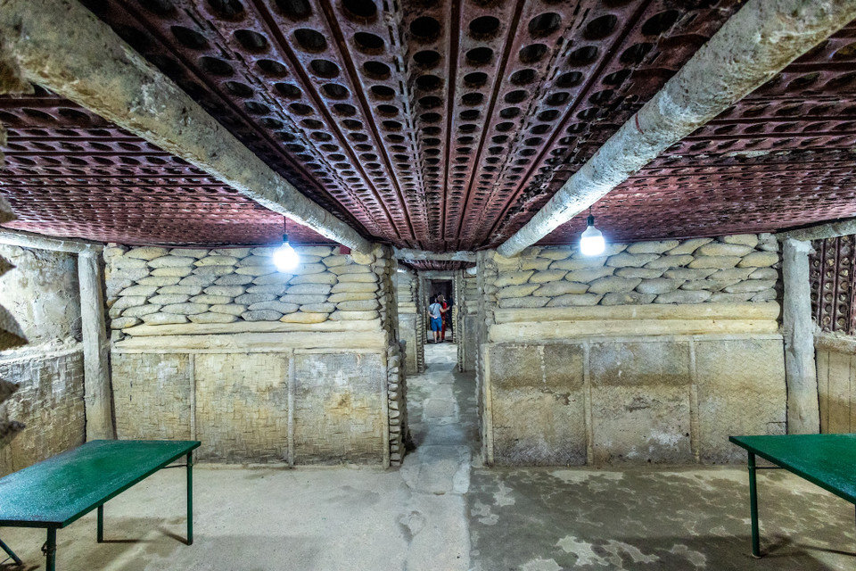 Kết cấu của hầm vẫn còn rất vững chãi dù trải qua hơn 70 năm. (Ảnh: Minh Sơn/Vietnam+)