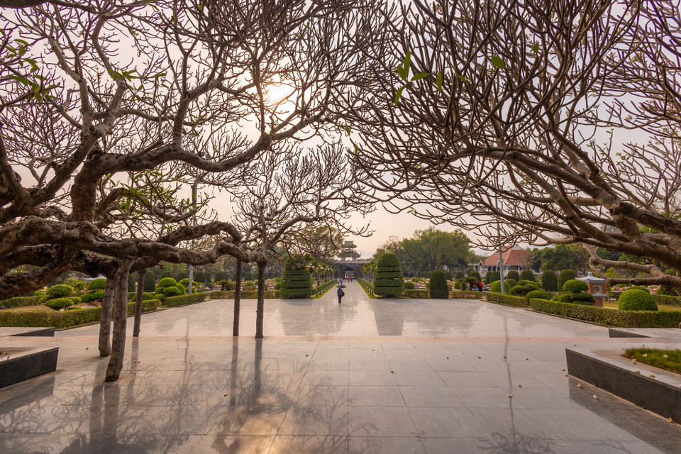 Được xây dựng năm 1958, Nghĩa trang liệt sỹ quốc gia A1 có diện tích rộng 3,2ha, nằm cách chân Đồi A1 khoảng vài trăm mét về phía Nam. (Ảnh: Minh Sơn/Vietnam+)