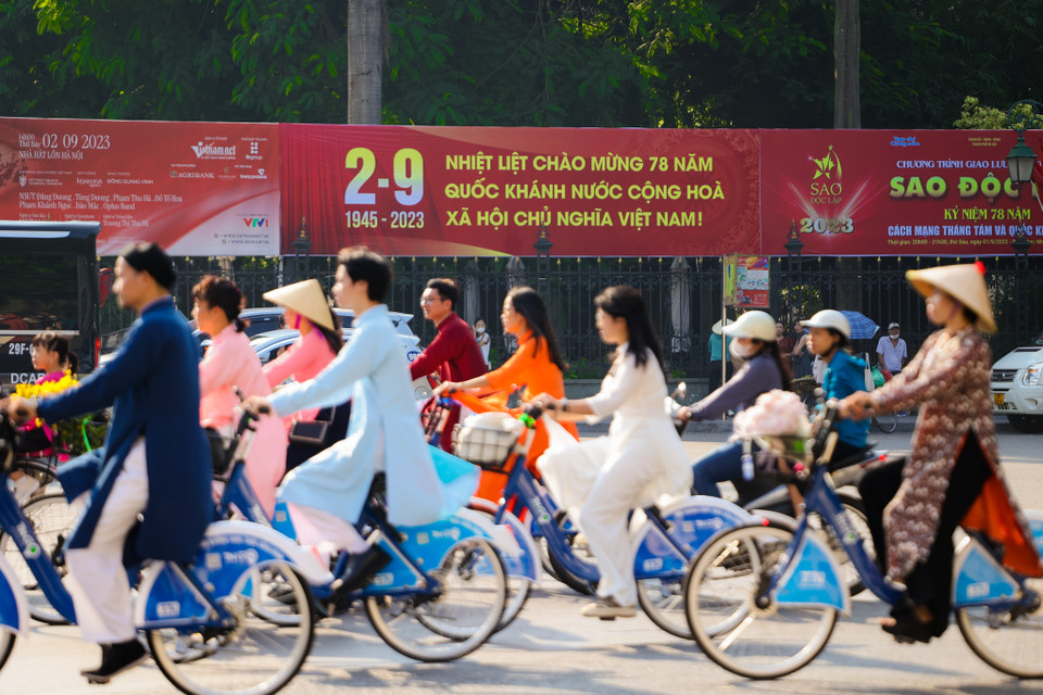 Chương trình càng thêm phần ý nghĩa khi được tổ chức vào dịp kỷ niệm 78 năm Quốc khánh 2/9. (Ảnh: Minh Sơn/Vietnam+)