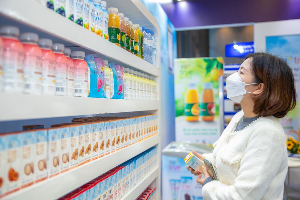 Các sản phẩm TH True MILK được trưng bày và giới thiệu đến các đại biểu tham dự Hội nghị Ngoại giao lần thứ 31 là những sản phẩm chất lượng nhất, đa dạng nhất. (Ảnh: PV/Vietnam+)