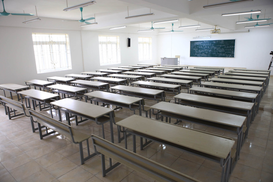 Giảng đường để sinh viên học tập lý thuyết. (Ảnh: Minh Sơn/Vietnam+)