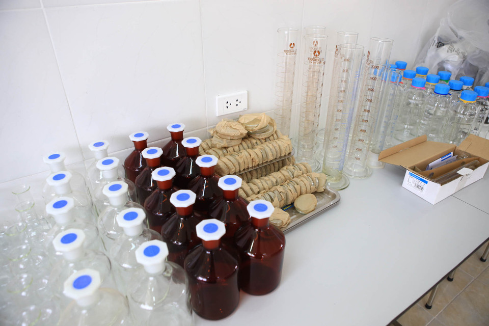 Khoa Dược của trường do phó giáo sư – tiến sỹ Lê Văn Truyền làm chủ nhiệm với 31 cán bộ giảng viên. (Ảnh: Minh Sơn/Vietnam+)