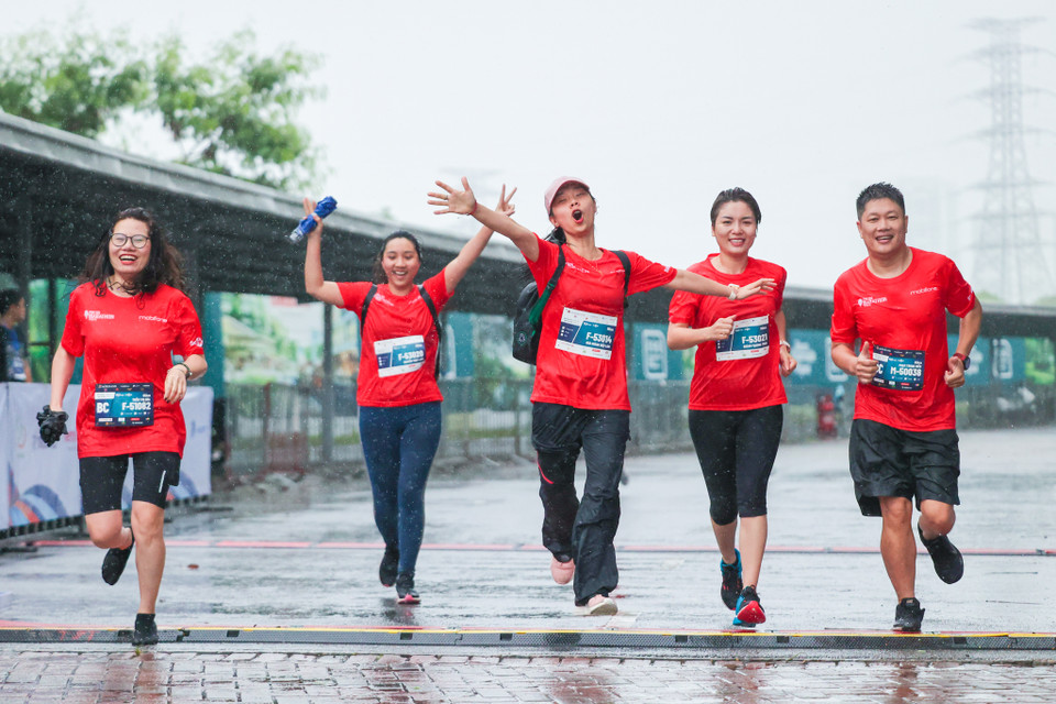 Những hình ảnh đẹp tại giải chạy Press Marathon. (Ảnh: Minh Sơn/Vietnam+)