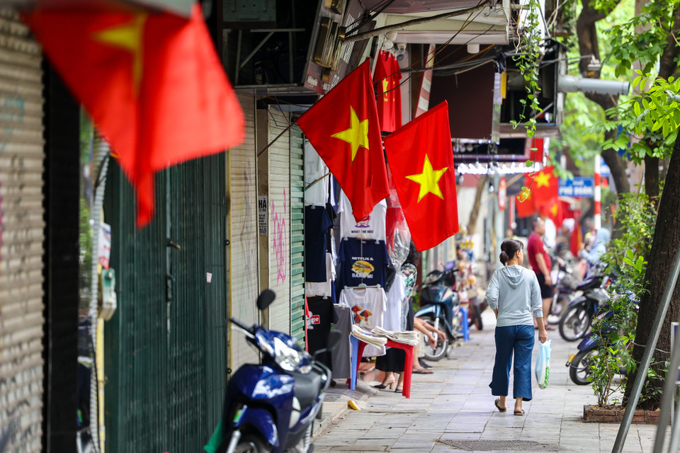 Năm 2023, Hà Nội đặt mục tiêu đón 22 triệu lượt khách, trong đó khách quốc tế đạt 3 triệu lượt, 19 triệu lượt khách nội địa. (Ảnh: Minh Sơn/Vietnam+)