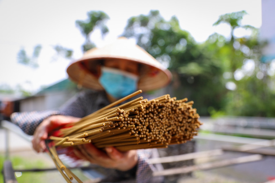 Ngày nắng, đi trên những con đường ở thông, du khách vừa có thể ngắm sắc màu đặc trưng hoà lẫn cùng mùi hương thơm rất riêng. (Ảnh: PV/Vietnam+)