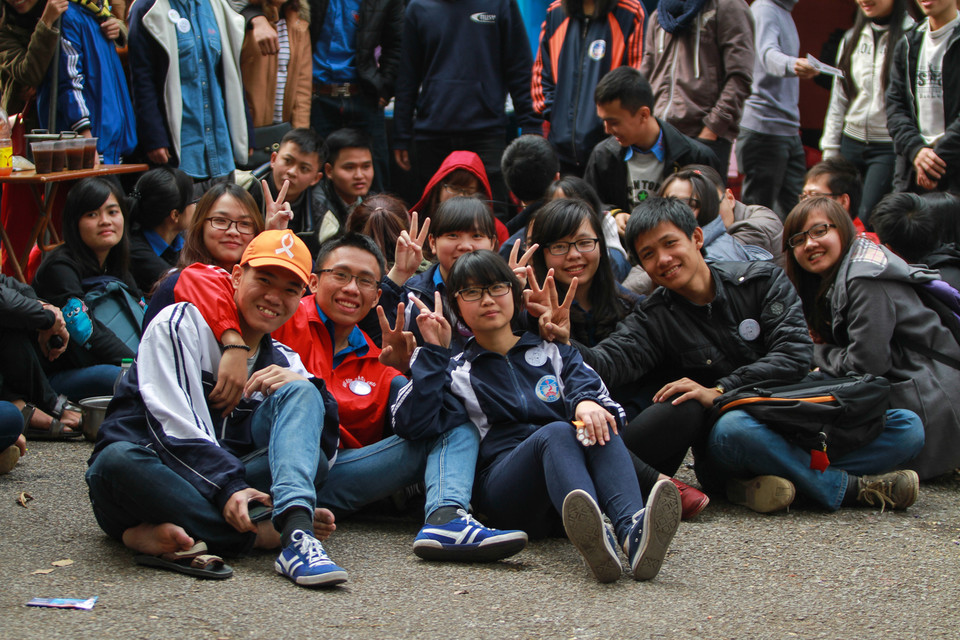 Chương trình đã giúp các bạn sinh viên quên đi những muộn phiền, khó khăn trong năm qua để tận hưởng những giờ phút hạnh phúc, ấm áp nhất bên bạn bè, người thân của mình. (Ảnh: Minh Sơn/Vietnam+)