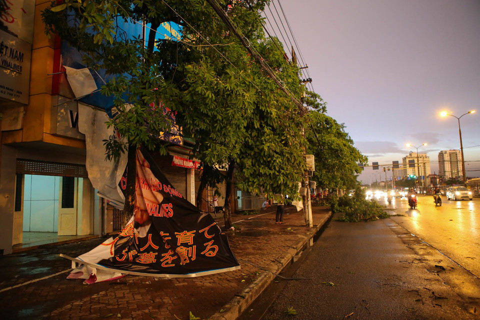 Cảnh tượng tan hoang, xơ xác không hiếm gặp trên khắp Thủ đô. (Ảnh: Minh Sơn/Vietnam+)