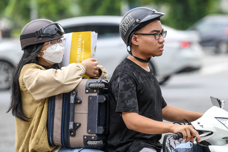 Tuy nhiên tại khu vực này không ghi nhận tình trạng đông đúc, tắc đường. (Ảnh: Minh Sơn/Vietnam+)