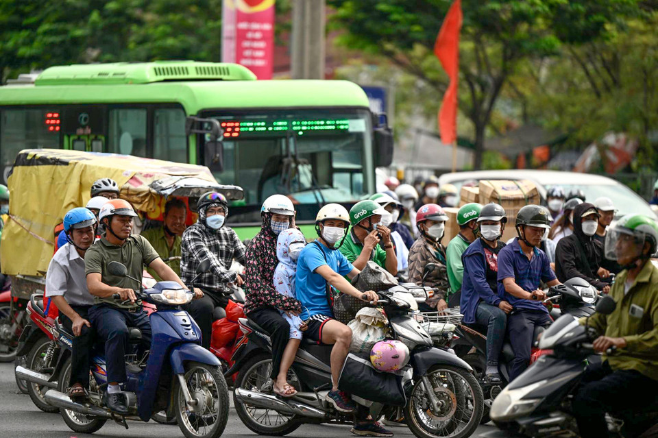 Đợt nghỉ lễ Quốc khánh lần này, người dân có xu hướng trở lại Thủ đô sớm hơn và rải rác vào các khung giờ trong ngày. (Ảnh: Minh Sơn/Vietnam+)