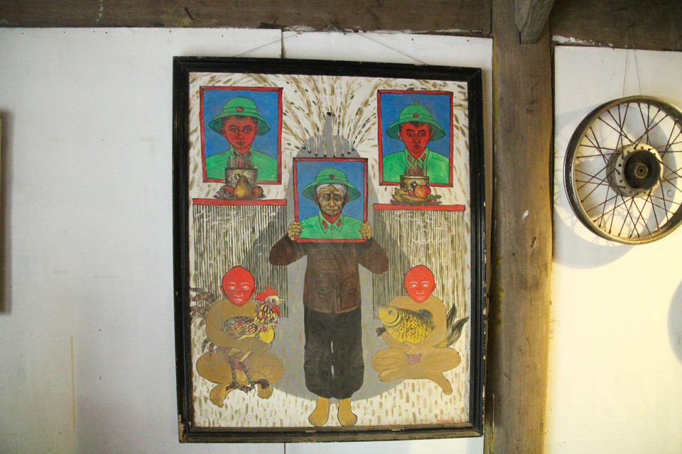 Một bức tranh lạ mắt của các nghệ sỹ đương đại Việt Nam. (Ảnh: Minh Sơn/Vietnam+)