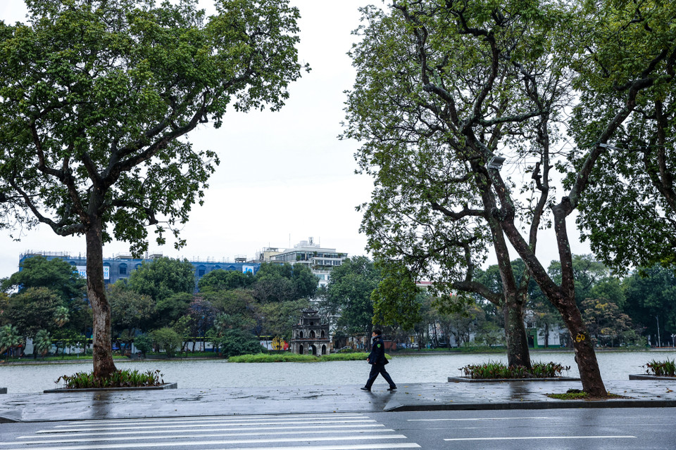 Khu vực Hà Nội từ 18/2 đến hết ngày 20/2 trời rét đậm, rét hại với nhiệt độ thấp nhất phổ biến 8-11 độ C. (Ảnh: Minh Sơn/Vietnam+)