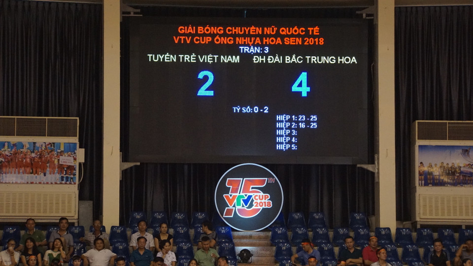 Với sức chứa 2.500 người, Nhà thi đấu Trung tâm Thể dục thể thao Hà Tĩnh không đáp ứng được hết nhu cầu người hâm mộ môn bóng chuyền tại Hà Tĩnh. (Ảnh: PV/Vietnam+)