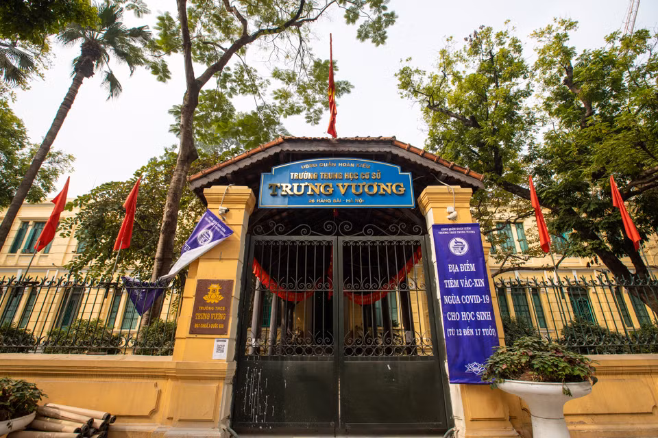  Trường Trưng Vương, quận Hoàn Kiếm là nơi các chiến sĩ Trung đội 1, Đại đội 1, Tiểu đoàn 77 cùng 2 tiểu đội Tự vệ khu đại học đã kiên cường chiến đấu bảo vệ trụ sở Bộ Quốc phòng ngày 21/12/1946. (Ảnh: Hoài Nam/Vietnam+)