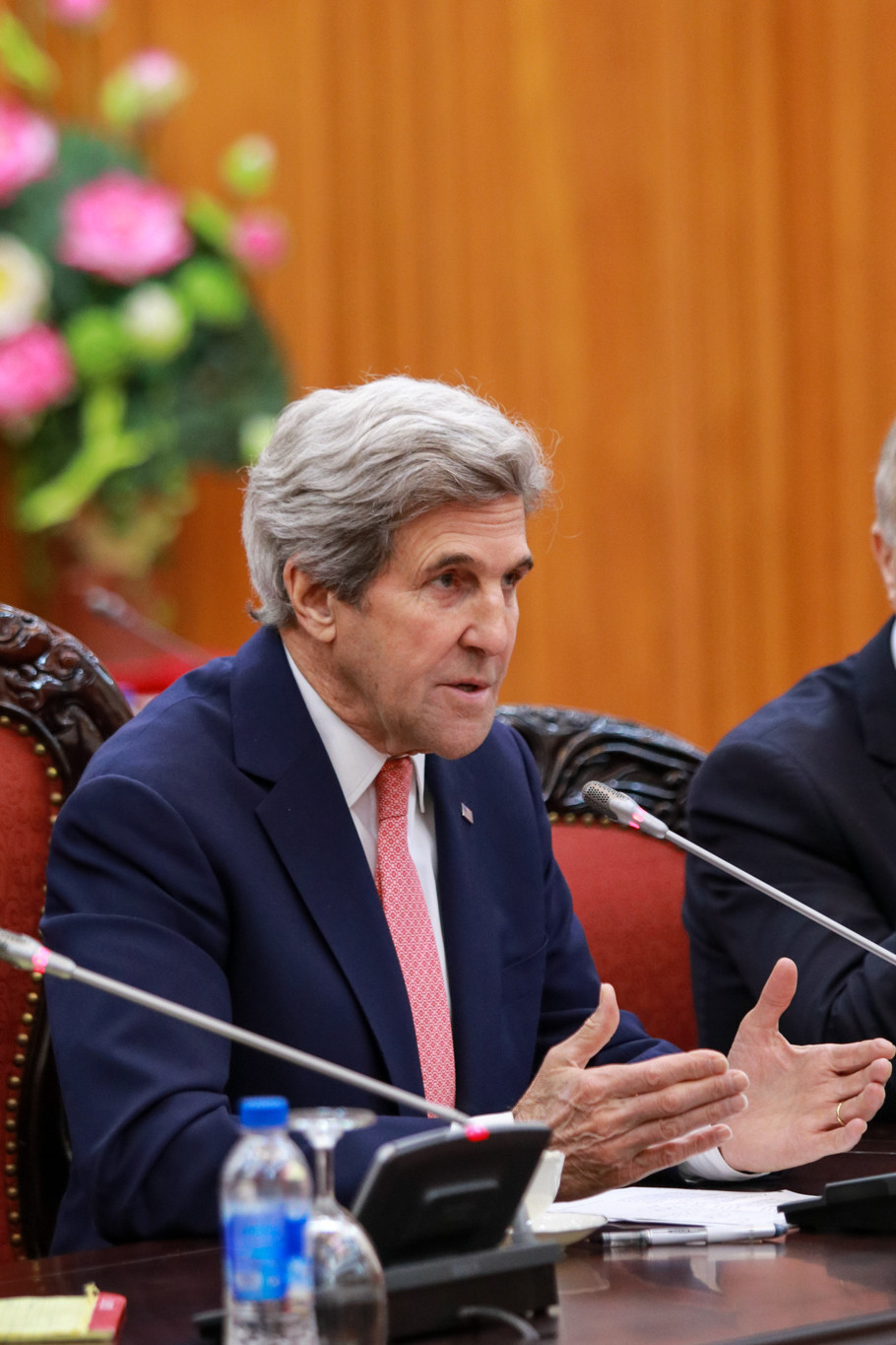 Ông John Kerry sẽ tham dự buổi nói chuyện với sinh viên, thanh niên của chương trình Sáng kiến Thủ lĩnh Trẻ Đông Nam Á (YSEALI) tại Đại học Sư phạm Kỹ thuật Thành phố Hồ Chí Minh. (Ảnh: Minh Sơn/Vietnam+)