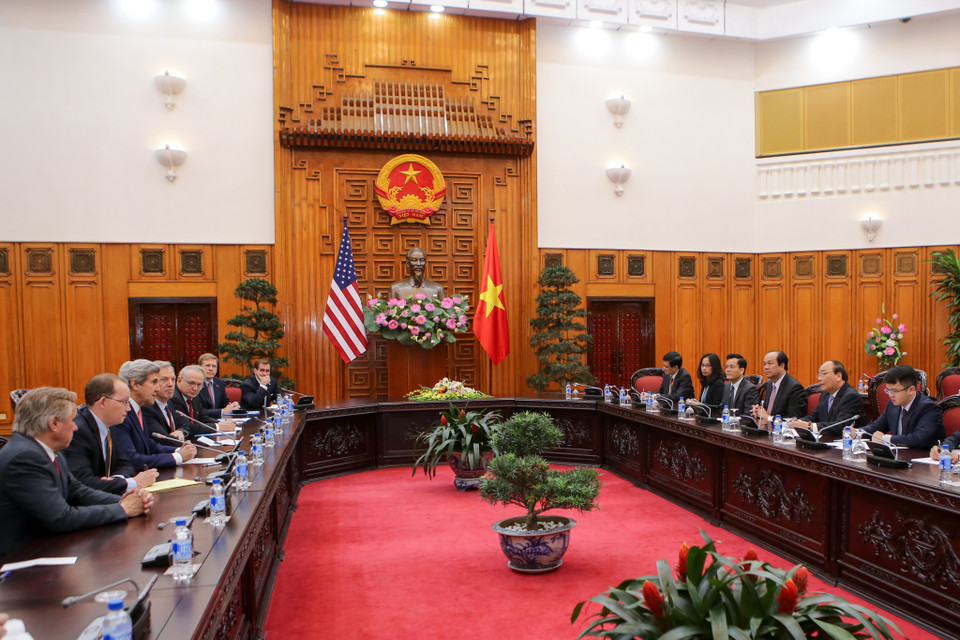 Chuyến thăm này có thể là lần cuối ông John Kerry tới Việt Nam trên cương vị ngoại trưởng Mỹ. (Ảnh: Minh Sơn/Vietnam+)