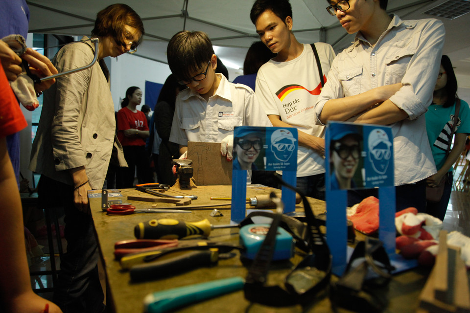 Bên cạnh đó, giáo dục định hướng nghề nghiệp cũng làm một trong những trải nghiệm thú vị mà ban tổ chức đem đến. (Ảnh: Thành Nguyễn/Vietnam+)