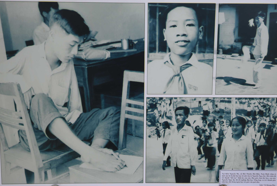 Hay hình ảnh thầy Nguyễn Ngọc Ký vượt lên khó khăn đã trở thành một biểu tượng vĩnh cửu. 
