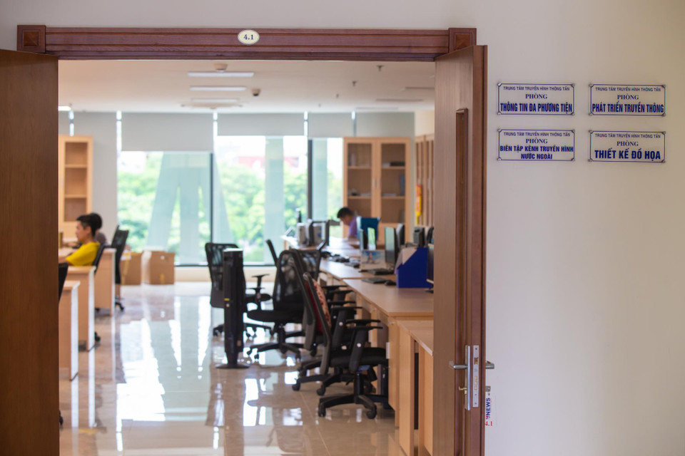 Vào ngày 9/9/2019 tới, Trung tâm Truyền hình Thông tấn sẽ chính thức khánh thành và đi vào hoạt động. (Ảnh: Minh Sơn/Vietnam+)